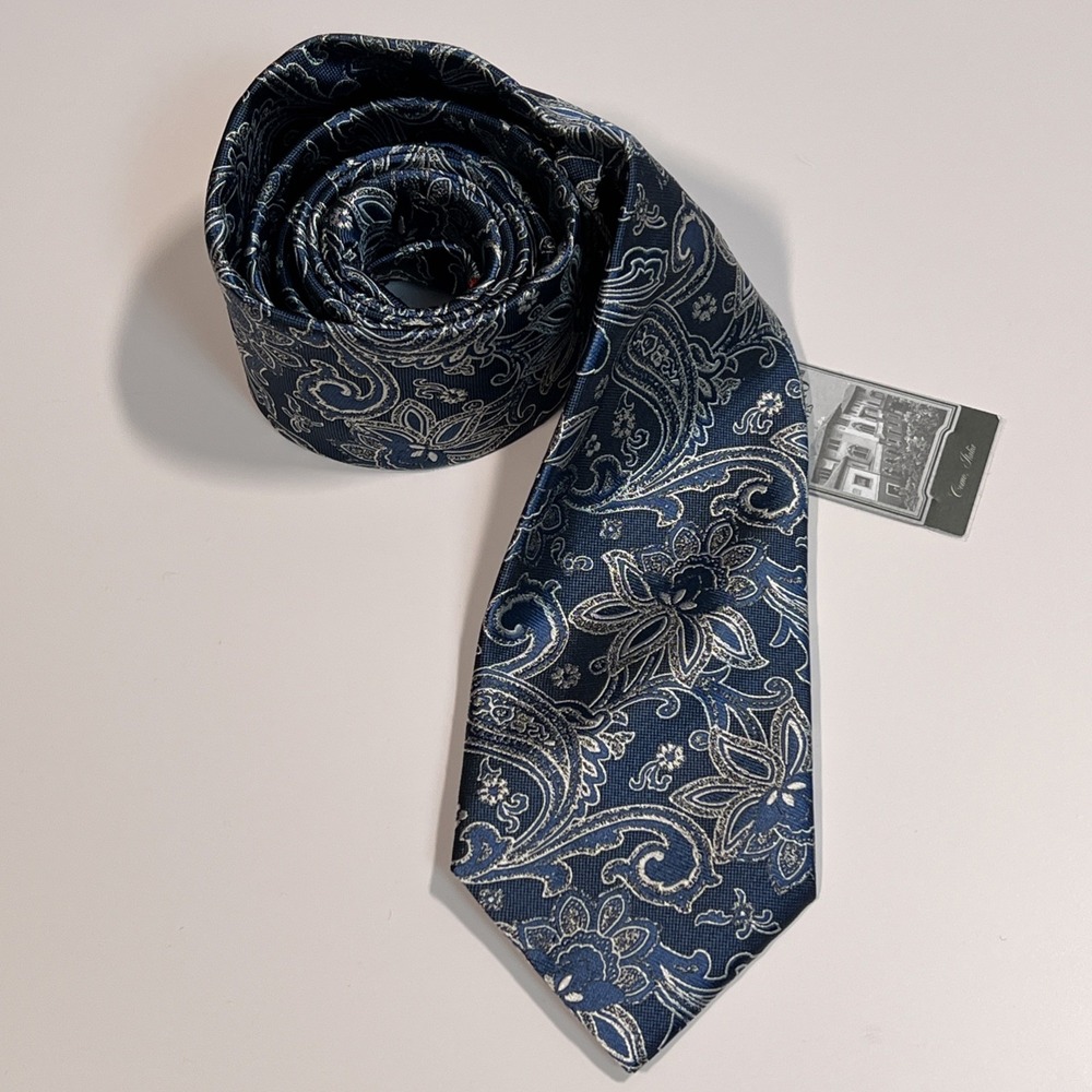 Daniel Cremieux Paisley Neck Tie 100% Silk‎ Archive Collection Mantero Italy